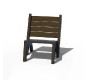 chaise relaxante en plastique recyclé