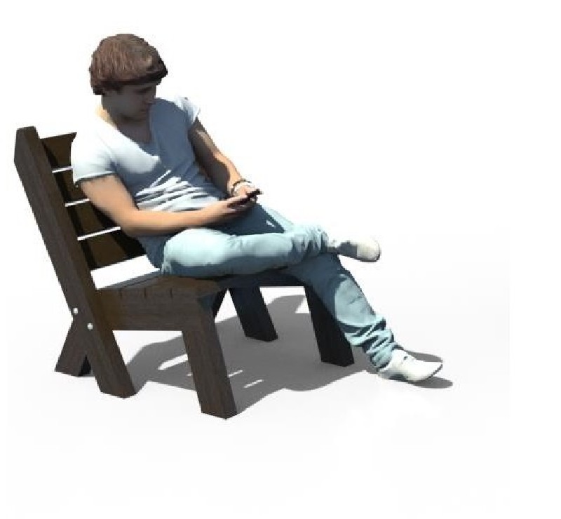 chaise relaxante en plastique recyclé
