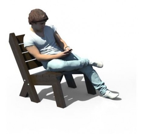 chaise relaxante en plastique recyclé