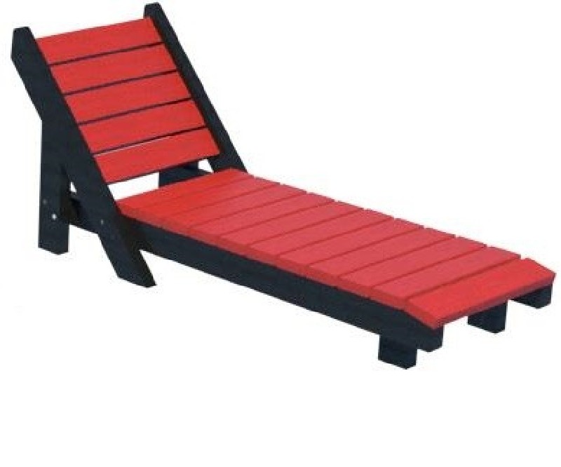 chaise longue en plastique recyclé