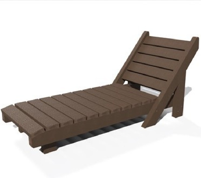 chaise longue en plastique recyclé