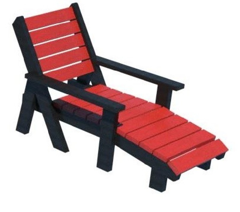 chaise longue en plastique recyclé