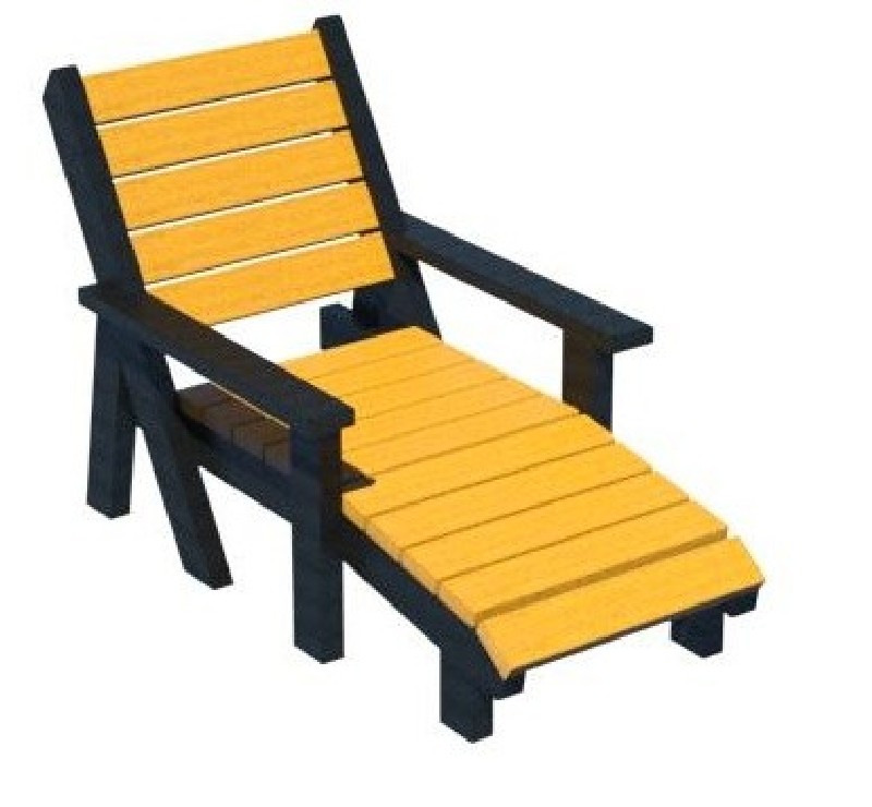 chaise longue en plastique recyclé
