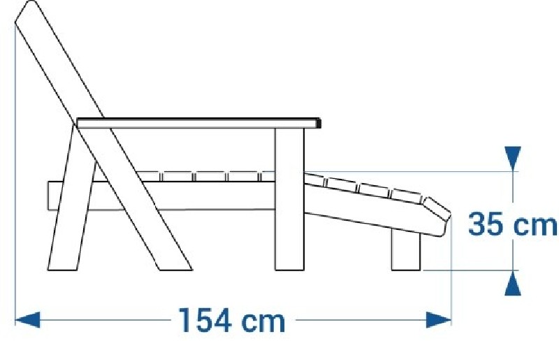 chaise longue en plastique recyclé