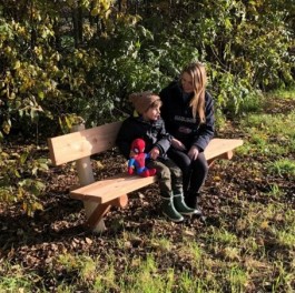 Banc public "Peter" en robinier - Longueur 2 mètres
