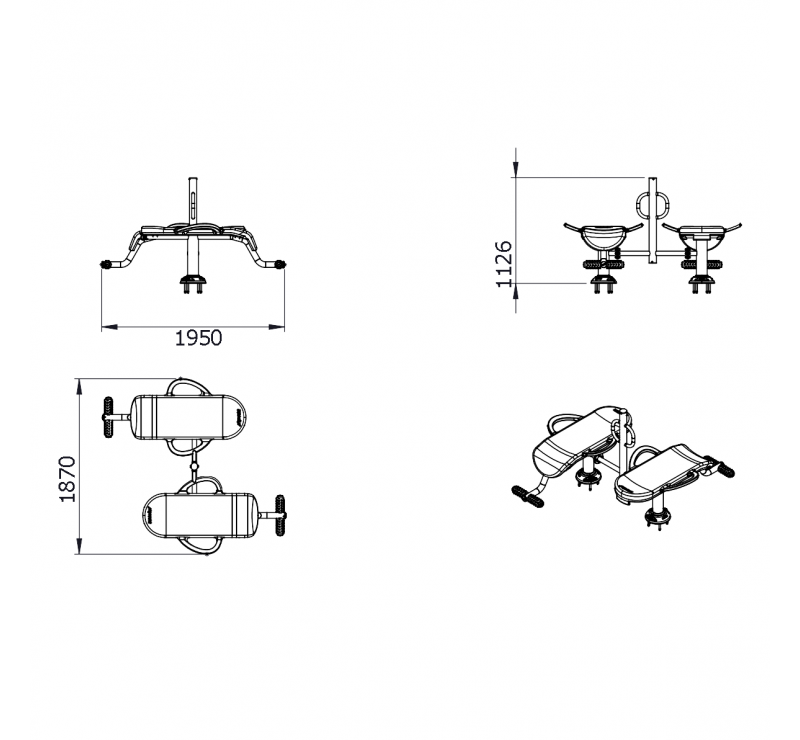 Appareil de Fitness Extérieur pour les Abdos