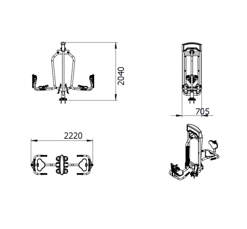 Appareil de Fitness Extérieur pour les jambes