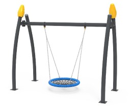 Balançoire nid d'oiseau en métal peint