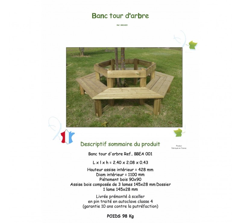 Banc tour d'arbre Banc tour d'arbre
