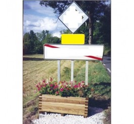 Lot de 10 jardinières en bois : 100 x 100 x H 78 cm