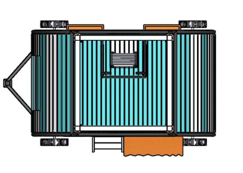 Caravane structure de jeu extérieur pour enfants 