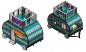 Caravane structure de jeu extérieur pour enfants 