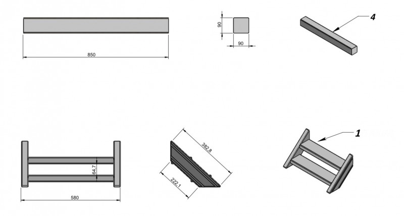 Caravane structure de jeu extérieur pour enfants 
