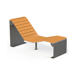 Chaise Longue en Bois et...