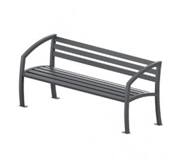 Banc urbain en acier avec...