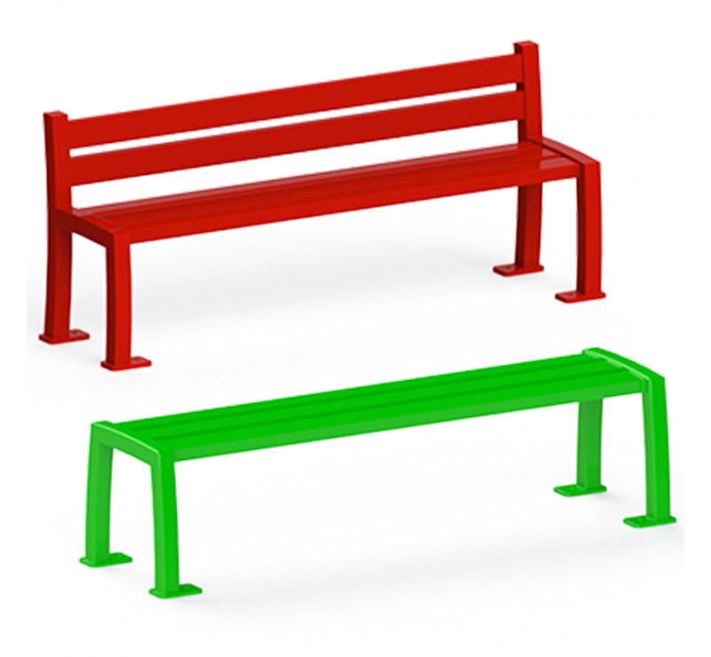 Banc coloré extérieur pour écoles maternelles
