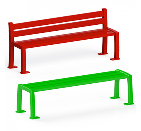 Banc coloré extérieur pour écoles maternelles