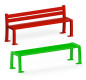 Banc coloré extérieur pour écoles maternelles