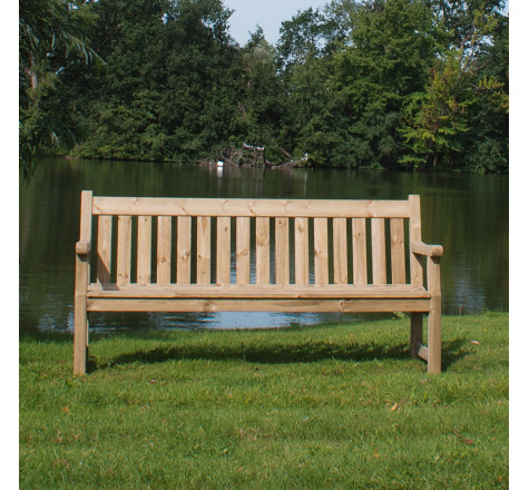 Banc de repos en pin avec accoudoirs