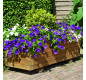 Bac à fleurs rectangulaire en bois
