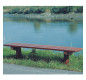 Banc sans dossier à sceller – Bois tropical