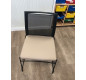 Chaise High Design avec dossier résille et avec accoudoirs ROUGE