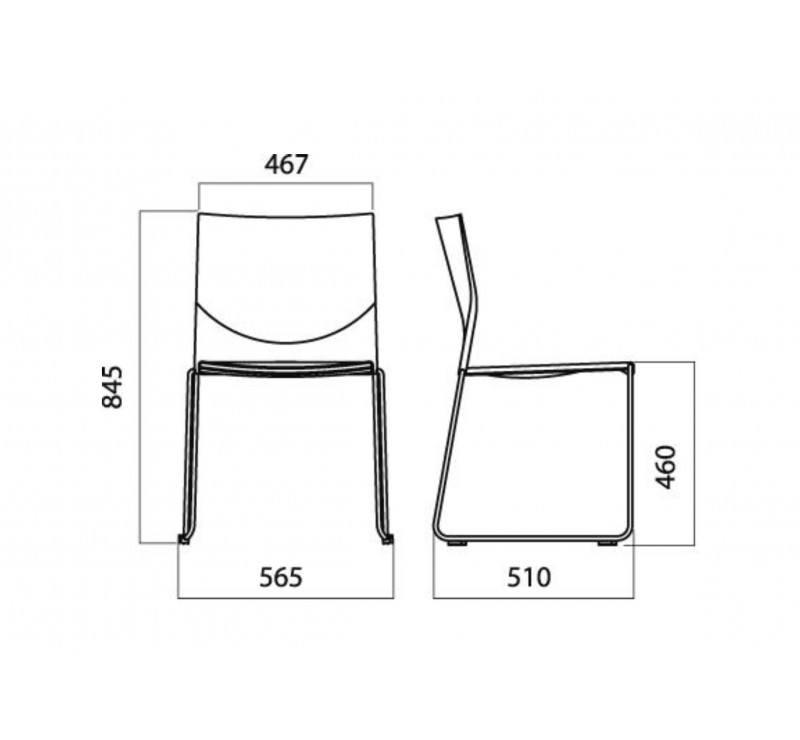 Chaise High Design avec dossier résille et avec accoudoirs ROUGE