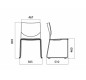Chaise High Design avec dossier résille et avec accoudoirs ROUGE