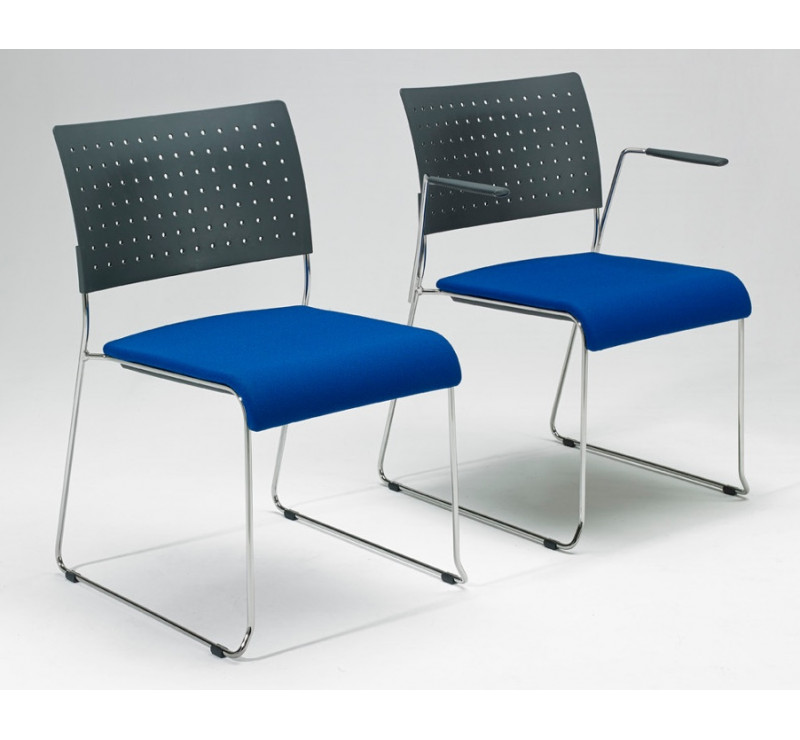 Chaise Paris Design BLEUE avec, ou sans accoudoirs