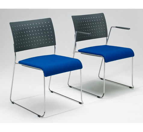 Chaise Paris Design BLEUE avec, ou sans accoudoirs