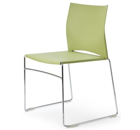 Chaise High Design VERT AVOCAT avec assise coussin