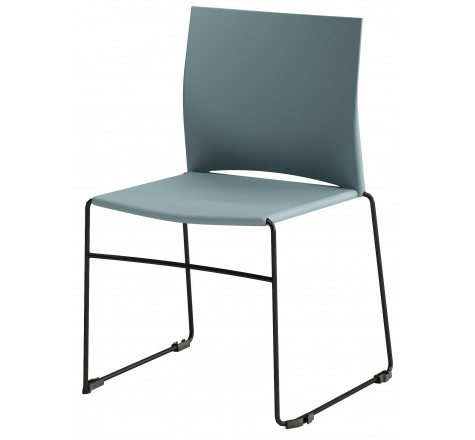 Chaise High Design avec assise coussin BLEUE