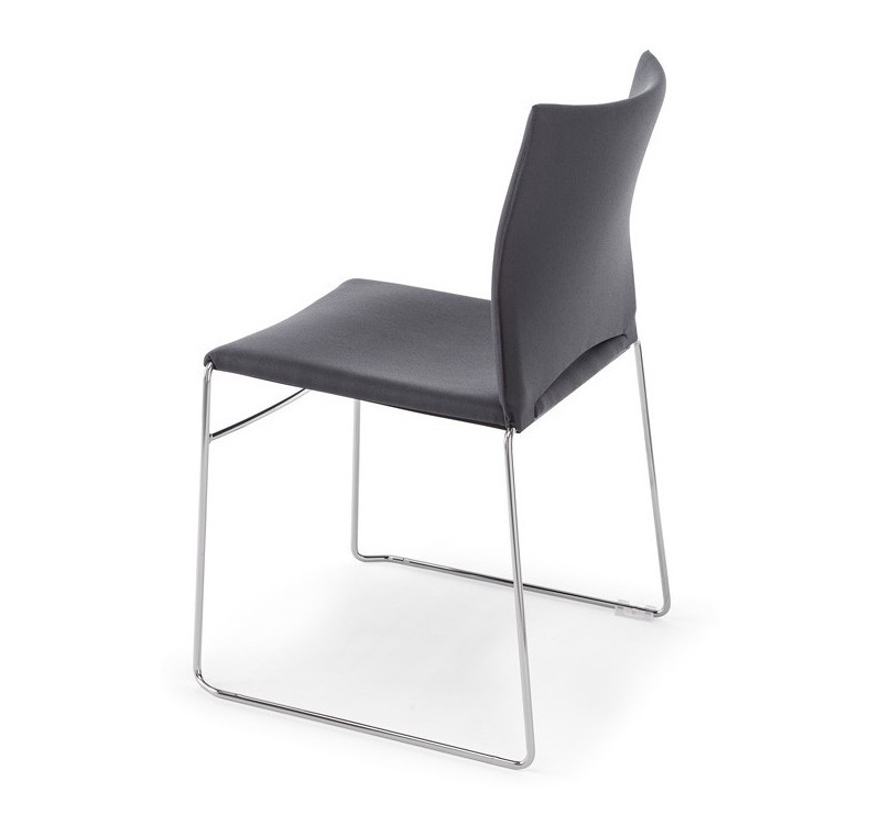 Chaise High Design ROUGE avec assise coussin
