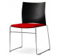 Chaise High Design ROUGE avec assise coussin