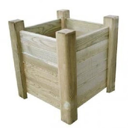 Jardinière carrée en bois