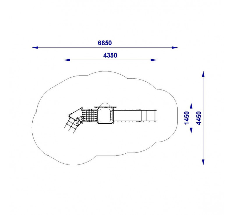 PARCOURS ENSEMBLE EN BOIS AVEC TOBOGGAN