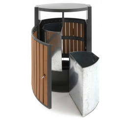 Poubelles imitation bois