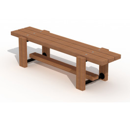 Banquette en bois tropical