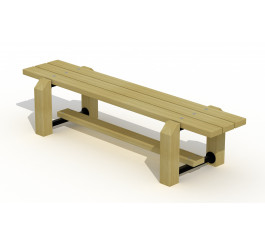 Banquette en bois pour collectivité