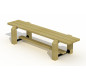 Banquette en bois pour collectivité
