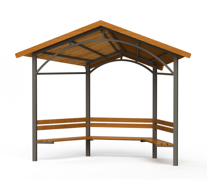 Gloriette avec table et banquette