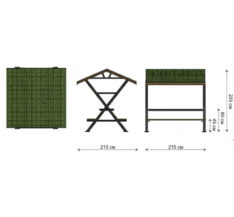 Table de pique-nique couverte