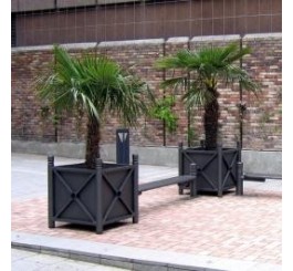 Jardinière acier Mistral pommeau boule