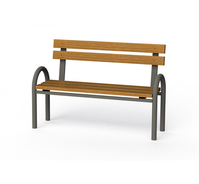 Banc public bois et métal