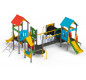 Grande structure de jeux multiactivités avec toboggans
