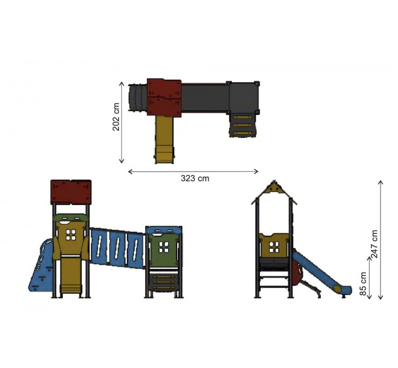 Le petit fort aire de jeux pour enfants de 0 à 6 ans