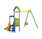 Jeu combiné avec balançoire bébé et toboggan