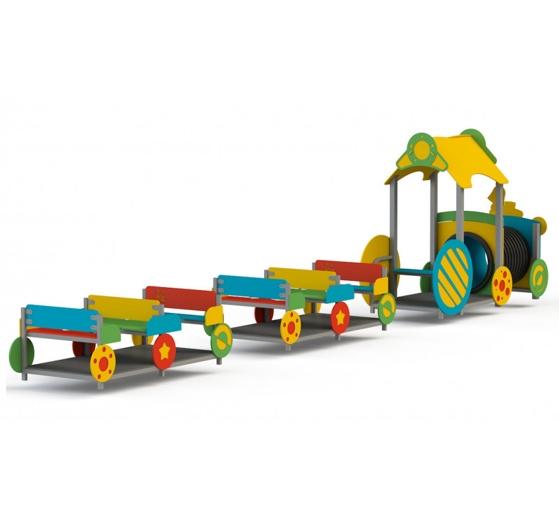 Le train avec ses wagonnets pour enfants de 0 à 6 ans