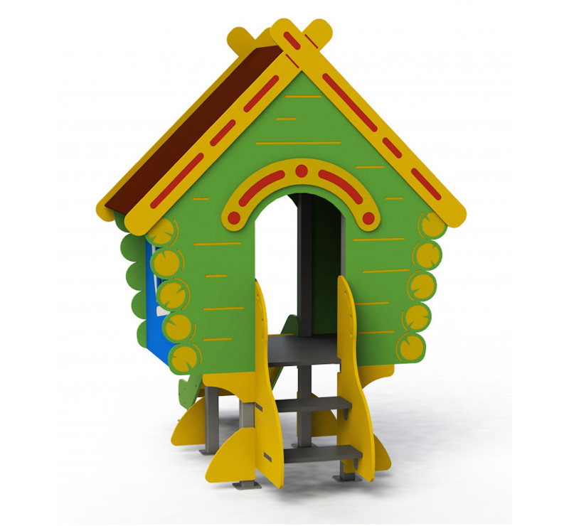 La cabane suspendue avec son toboggan