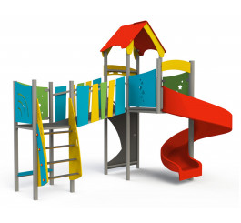 Jeu extérieur toboggan vague pour espace public
